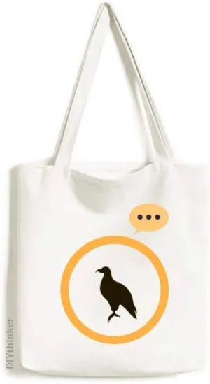 Black Eagle Cute Animal Portrayal Expression Gift Sack Canvas Tote Shoulder Bag