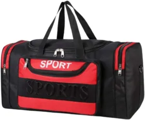 Blank Duffle Bag Duffel Bag Travel Size Sports Durable Gym Bag (red, 23 inch)