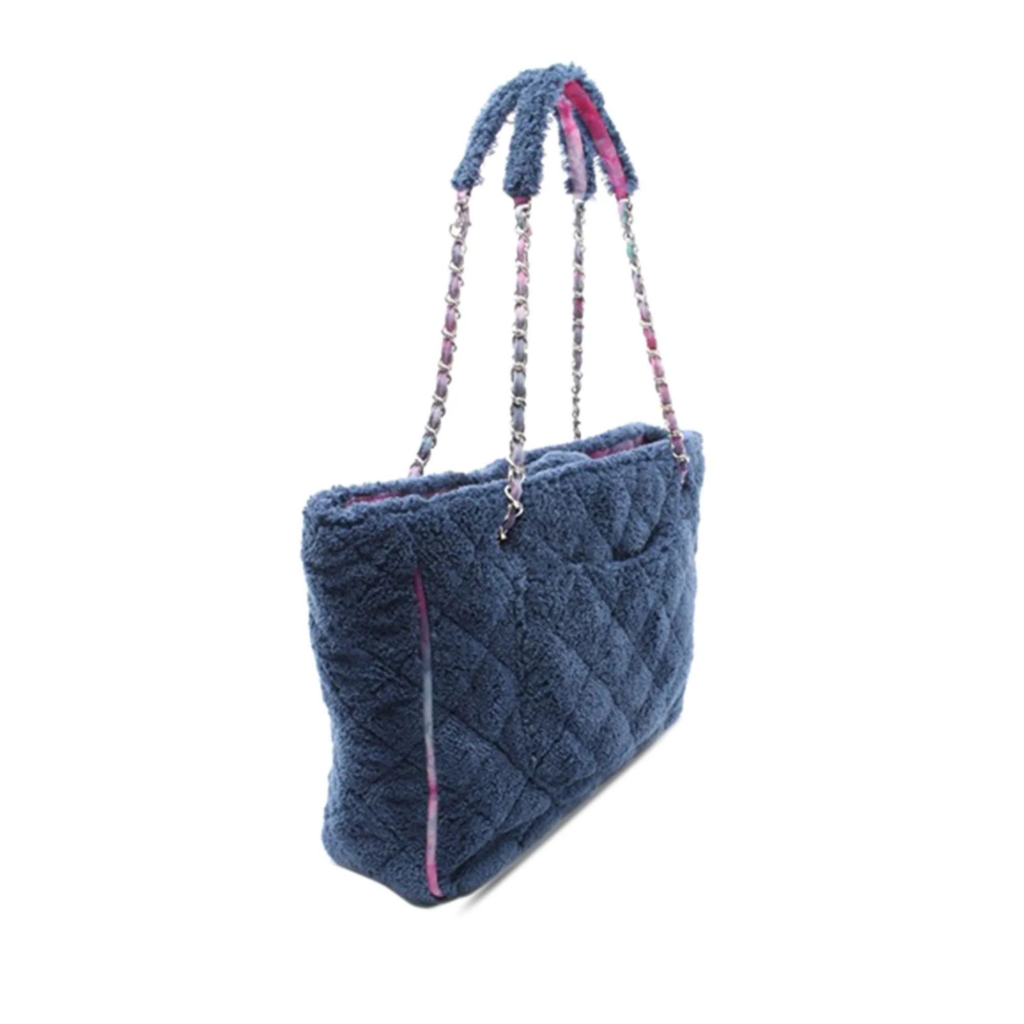 Blue Chanel Large Terry and Ribbon Shopping Tote
