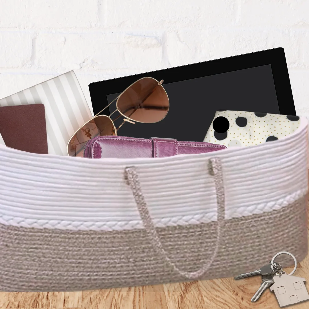 Boho cotton rope multifunctional tote bag - EXTRA LARGE (no dividers)
