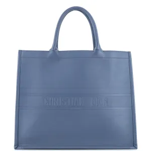Book Tote Embossed Leather Large
