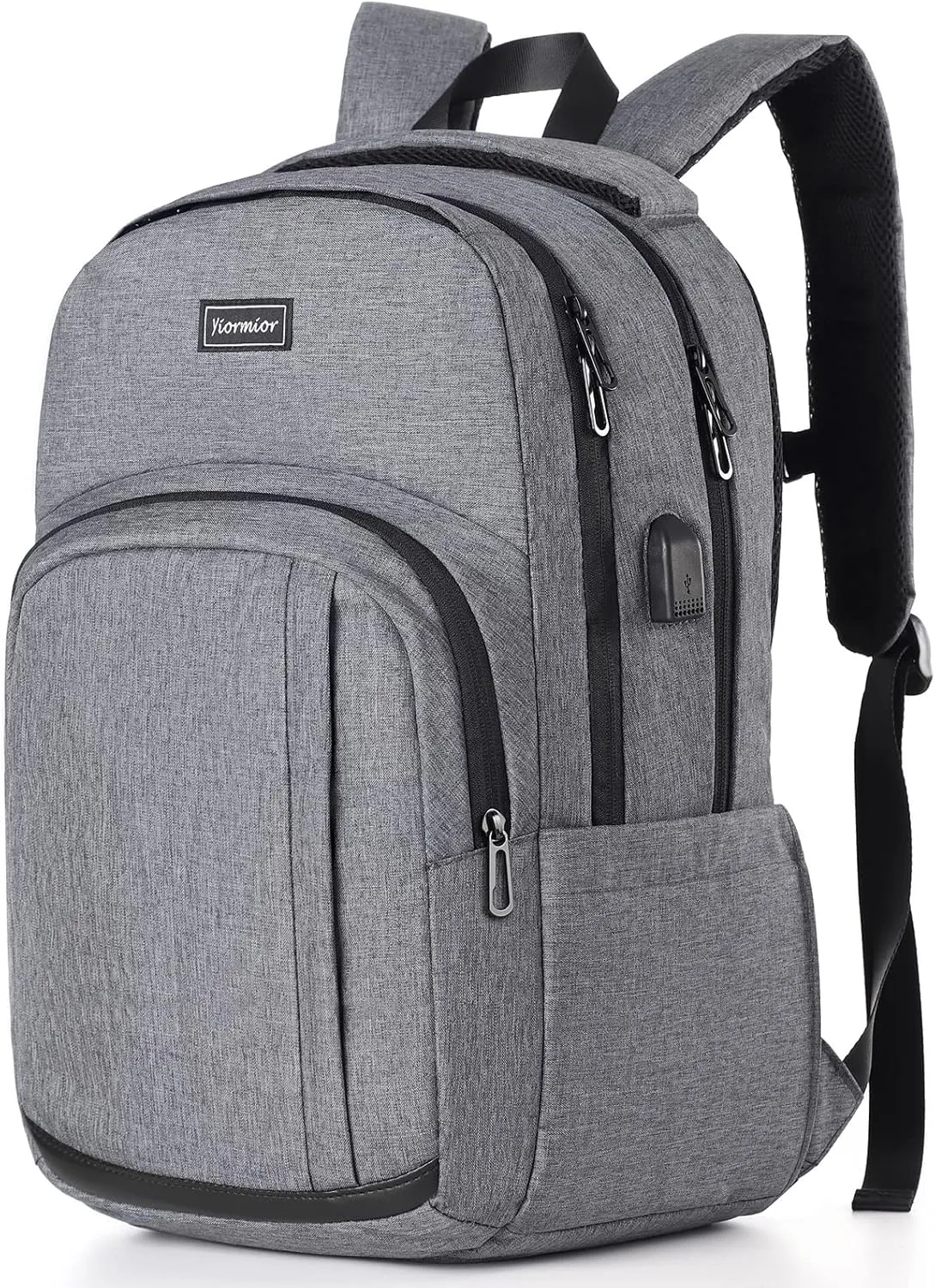 Bookbag School Backpack, Travel Backpack Anti Theft Laptop Backpack with USB Charging Port Water Resistant College Fits 15.6 Inch Notebook Over 3 Years Old