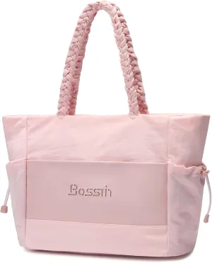 BOSSTIN Tote Bag for Women, Large Tote Bag with Zipper, Lightweight Shoulder Handbag with Compartments for Work Travel