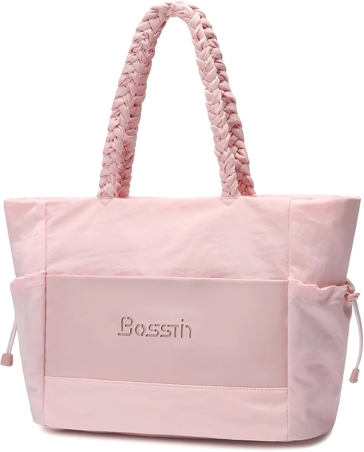 BOSSTIN Tote Bag for Women, Large Tote Bag with Zipper, Lightweight Shoulder Handbag with Compartments for Work Travel