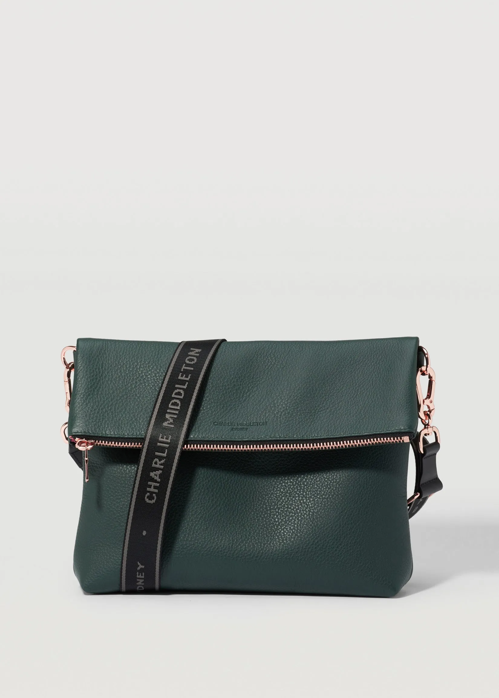 Bottle Nappa Fold Over Satchel