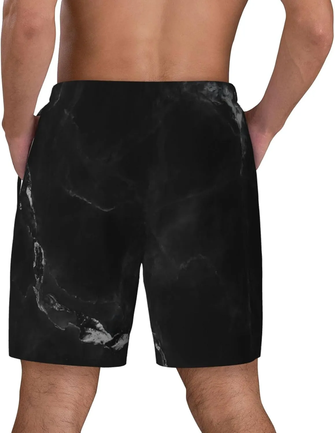 Breathable Men's Swim This Kid Love Garbage Trucks Shorts with Adjustable Waist