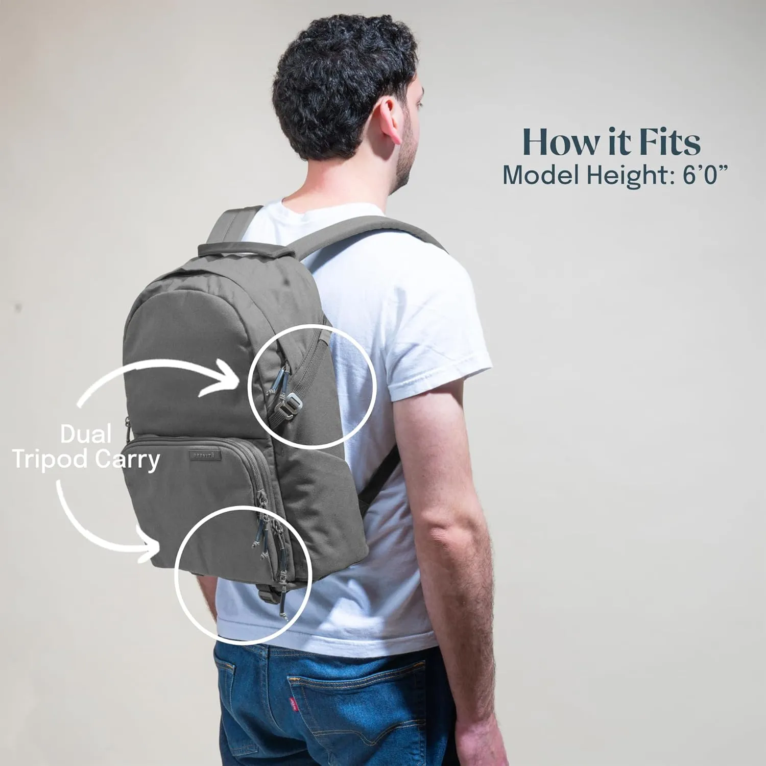BREVITE - The Jumper - Compact Camera Backpacks for Photographers - A Minimalist & Travel-friendly Photography Backpack Compatible With Both Laptop & DSLR Accessories 18L (Charcoal Gray)