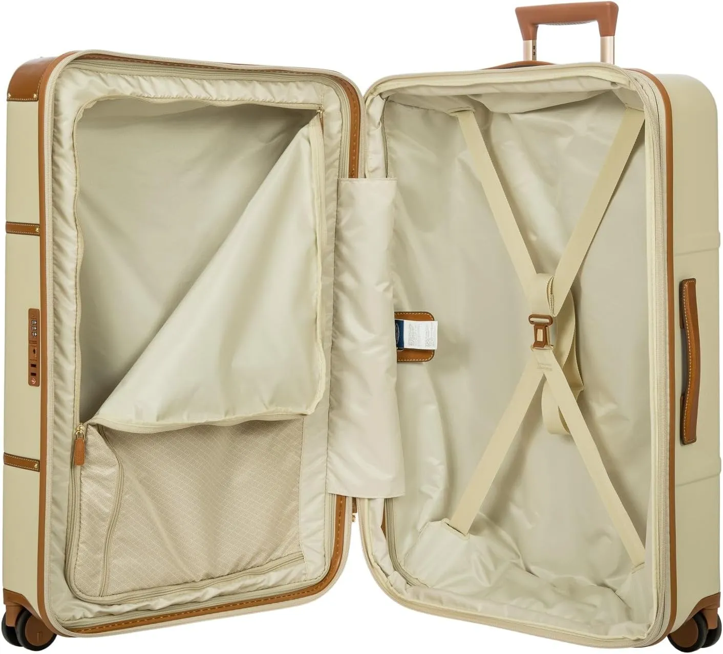 Bric's Bellagio Expandable Spinner Trunk - 30" Carry On Suitcase - TSA Approved Luggage - Cream