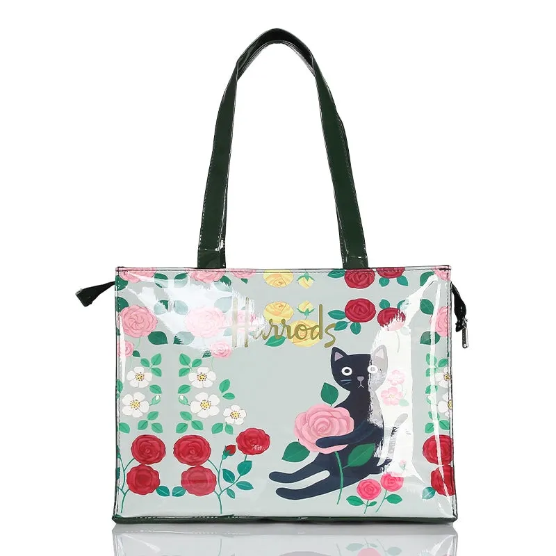 British PVC Large Capacity Tote Bag