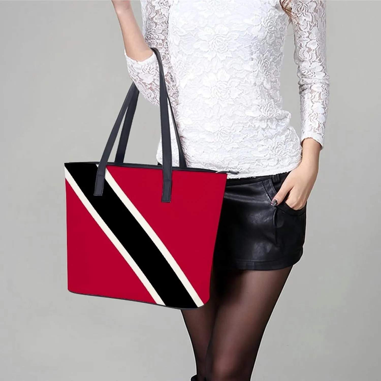 Brittany French Flag Leather Tote Handbag Women Ideal for Casual Outings and Work