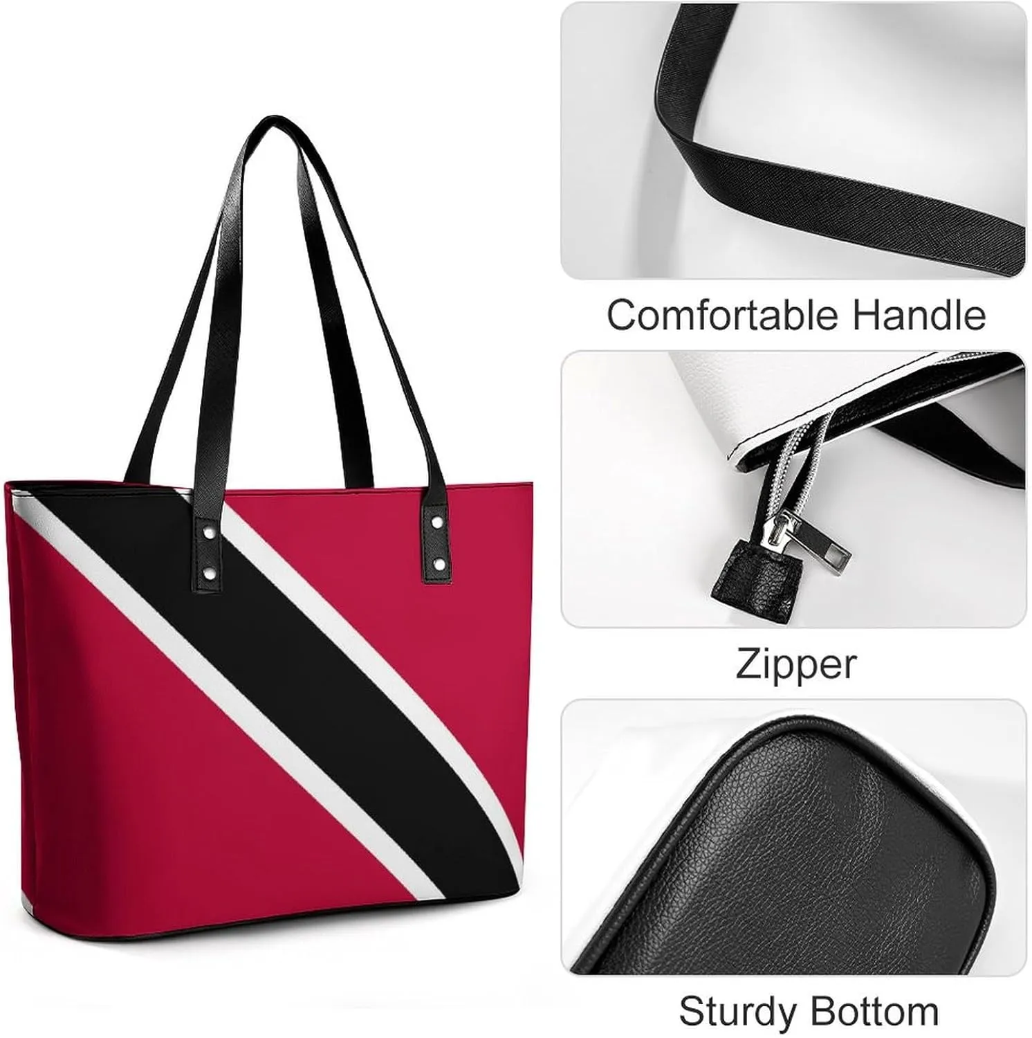 Brittany French Flag Leather Tote Handbag Women Ideal for Casual Outings and Work