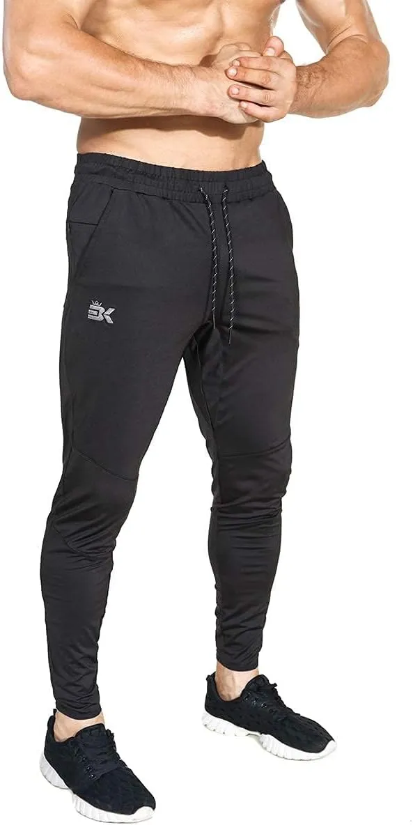 BROKIG Mens Lightweight Gym Jogger Pants,Men's Workout Sweatpants with Zip Pocket