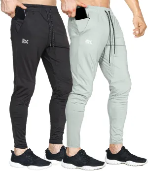 BROKIG Mens Lightweight Gym Jogger Pants,Men's Workout Sweatpants with Zip Pocket