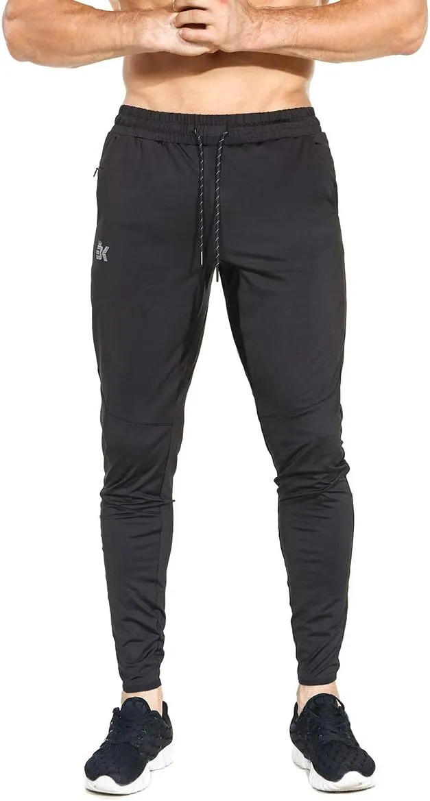 BROKIG Mens Lightweight Gym Jogger Pants,Men's Workout Sweatpants with Zip Pocket
