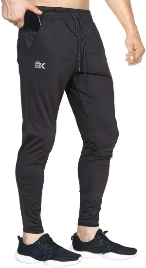 BROKIG Mens Lightweight Gym Jogger Pants,Men's Workout Sweatpants with Zip Pocket