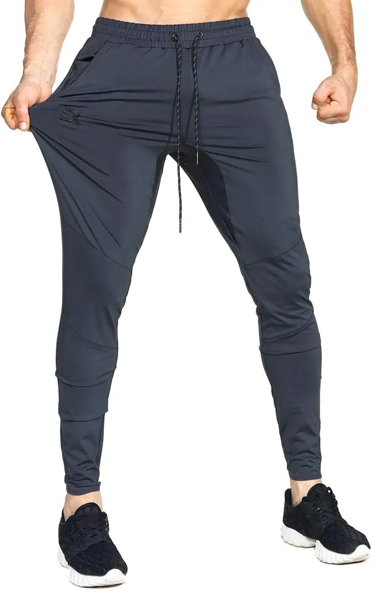 BROKIG Mens Lightweight Gym Jogger Pants,Men's Workout Sweatpants with Zip Pocket