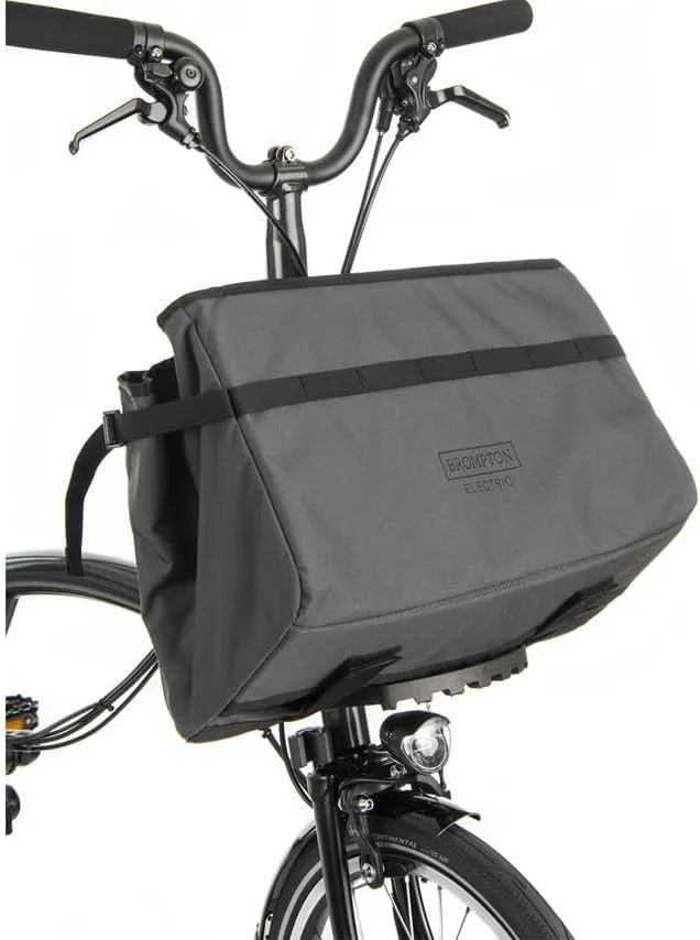 Brompton Electric Bike Basket Bag – 22L Tote with Aluminium Frame and Carry Handles – Compatible Electric Folding Bikes – Water-Resistant Front Luggage