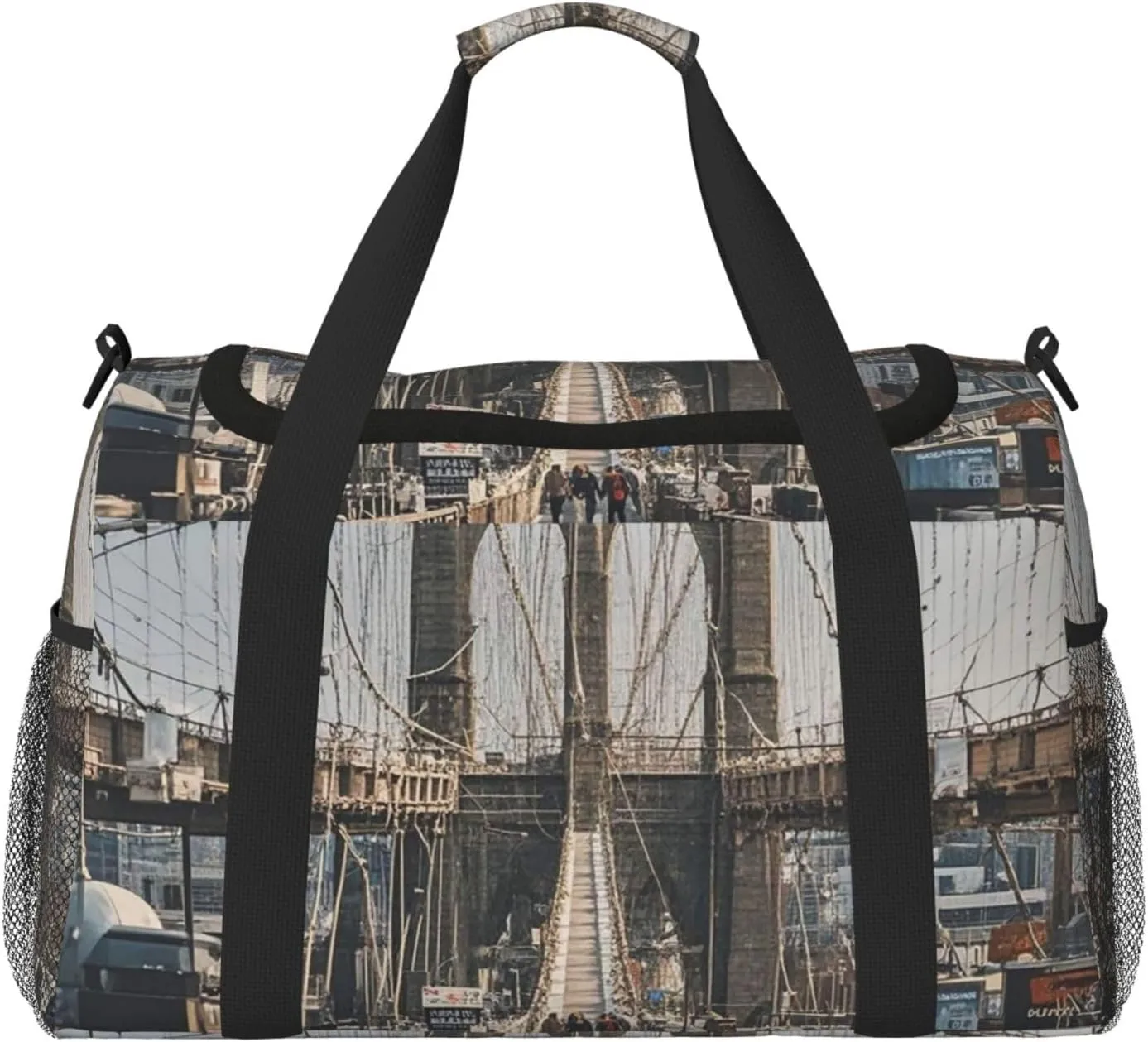 Brooklyn Bridge Travel Duffel Bag Lightweight Waterproof Carry On Tote Bag Foldable Weekender Overnight Bags Sport Gym Bag For Women Men