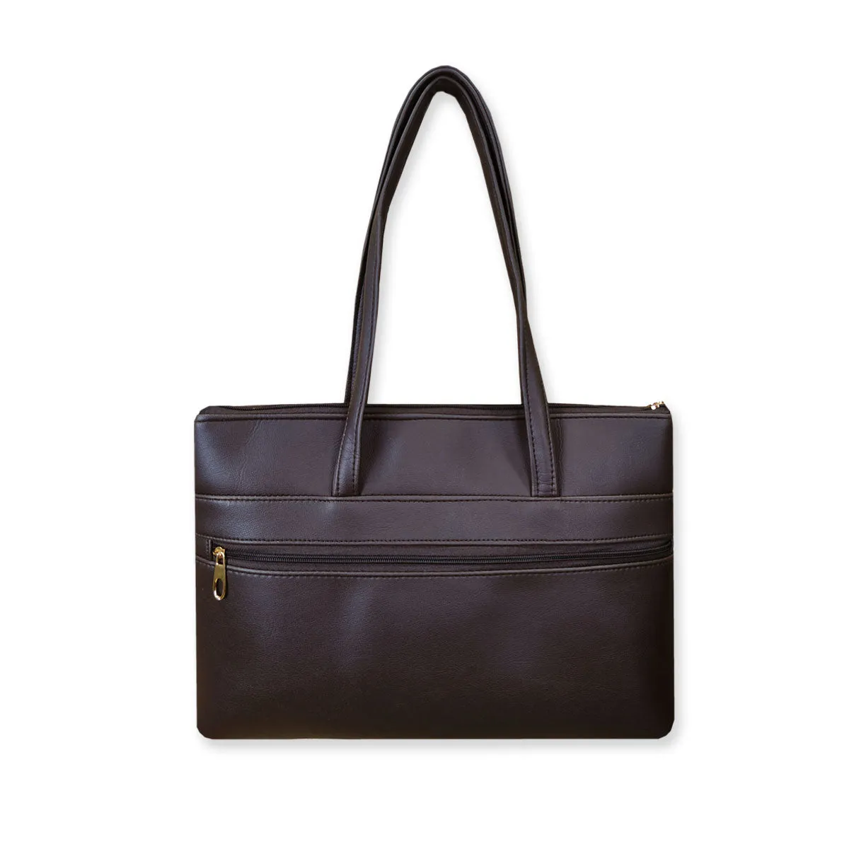 Brown Warli Village Tote Bag