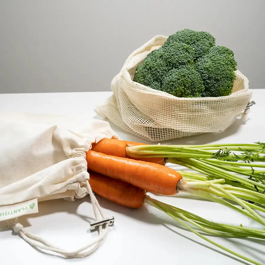 [BUY BULK] Set of 4 Organic Cotton Mesh Produce Bags