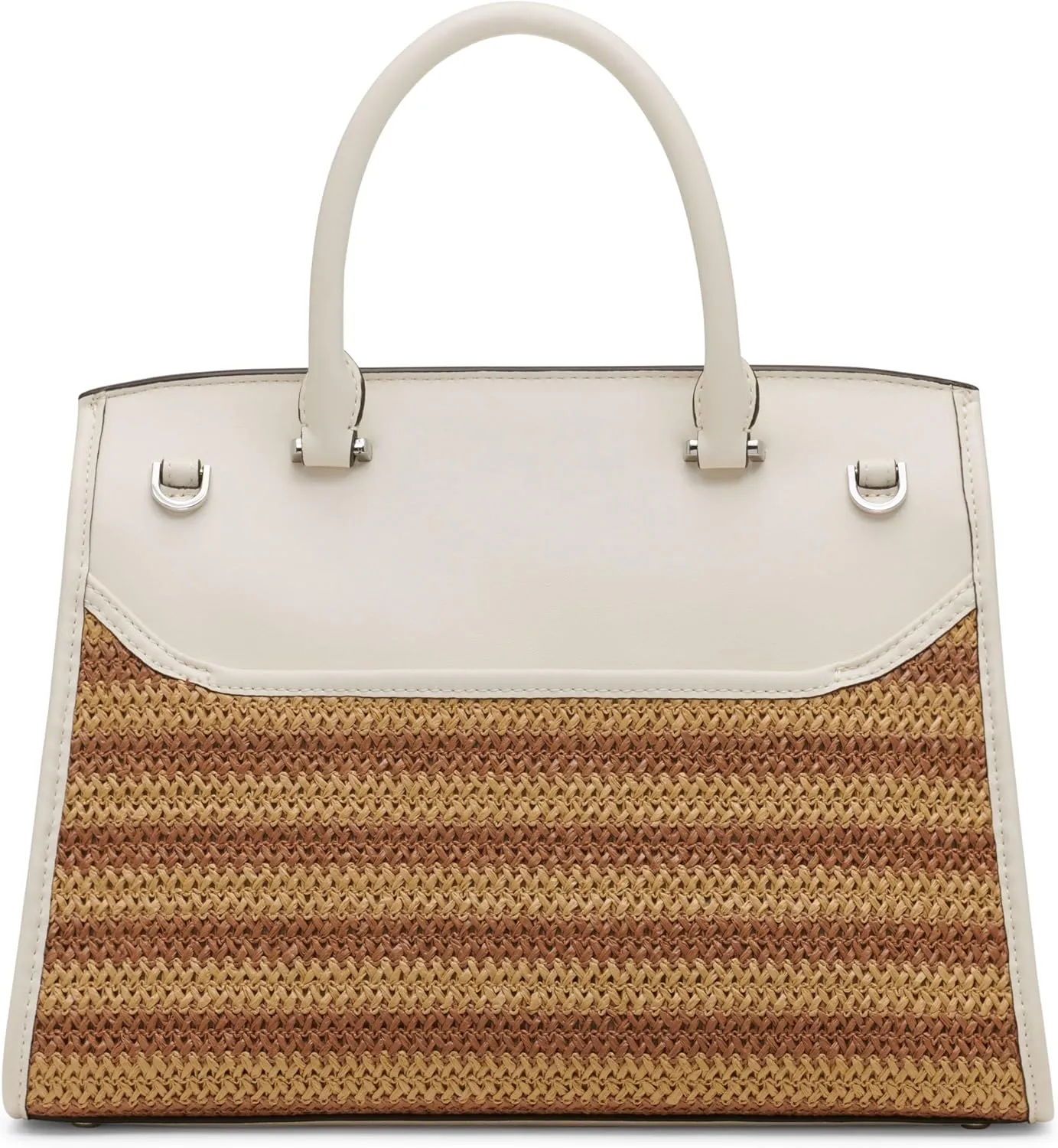 Calvin Klein Women's Becky Turn Lock Satchel – 2 in 1, Vegan Leather, 3 Pockets
