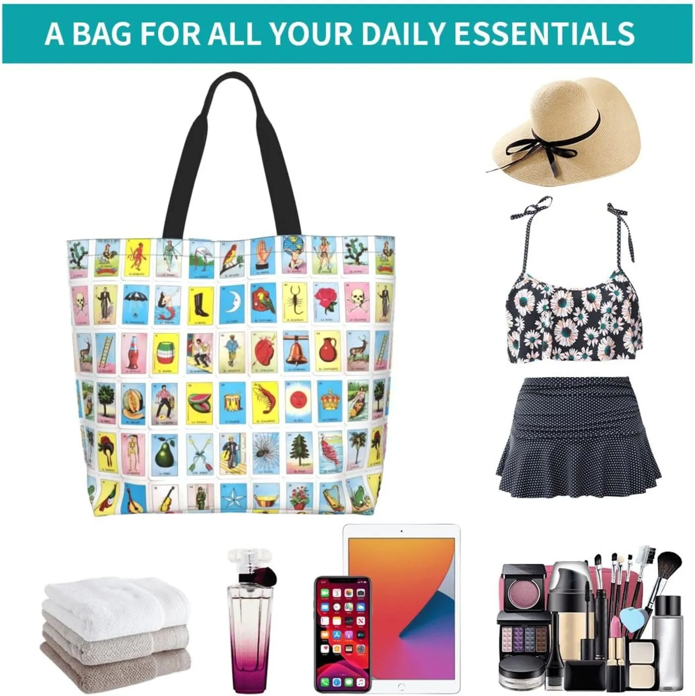Camouflage Camo Large Tote Bag Casual Shoulder Bags Reusable Grocery Handbag For Women Travel Shopping Gym