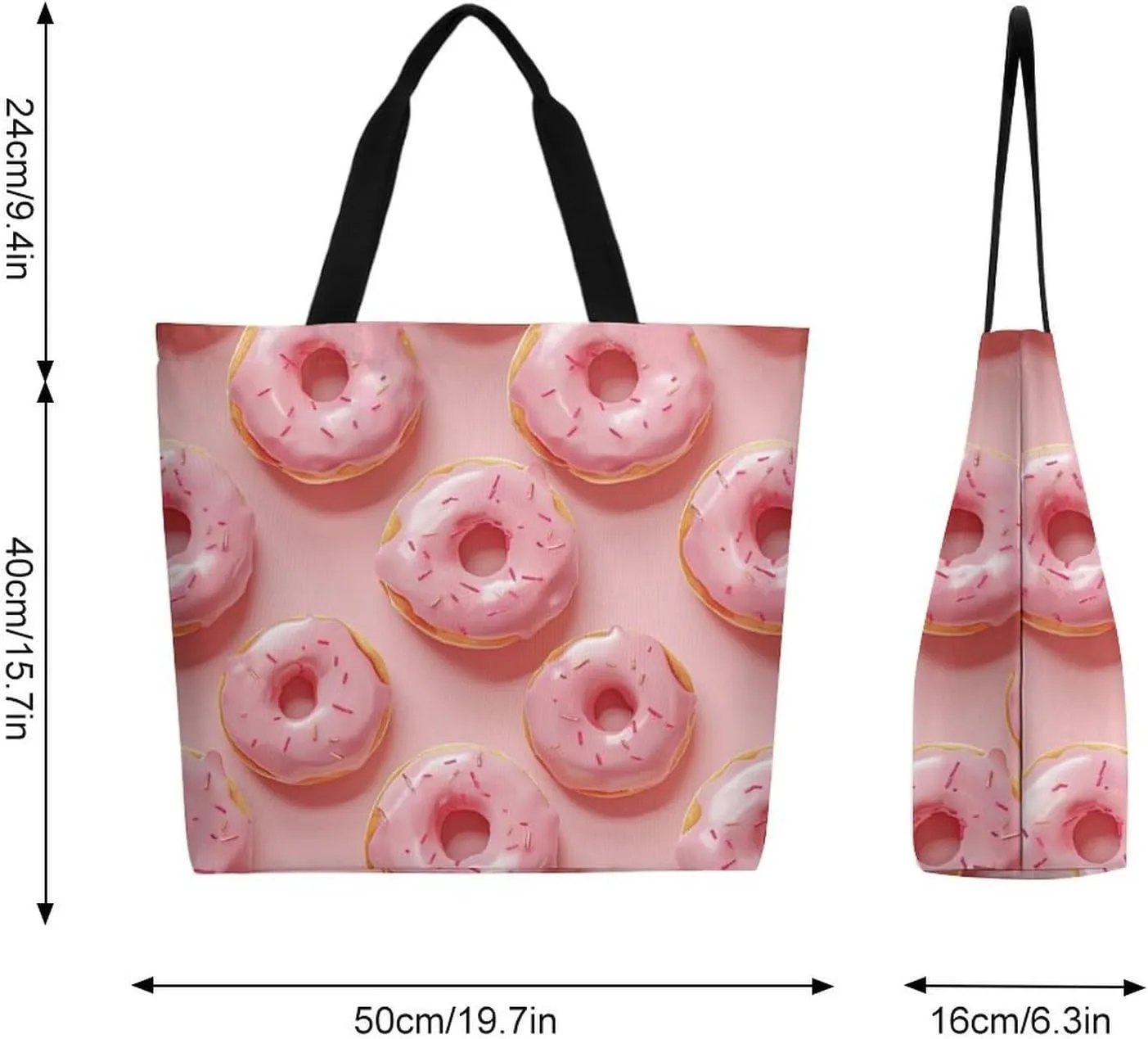Canvas Tote Bag Large Women Casual Shoulder Bag Handbag Reusable Beach Shopping Grocery Bag For Outdoors