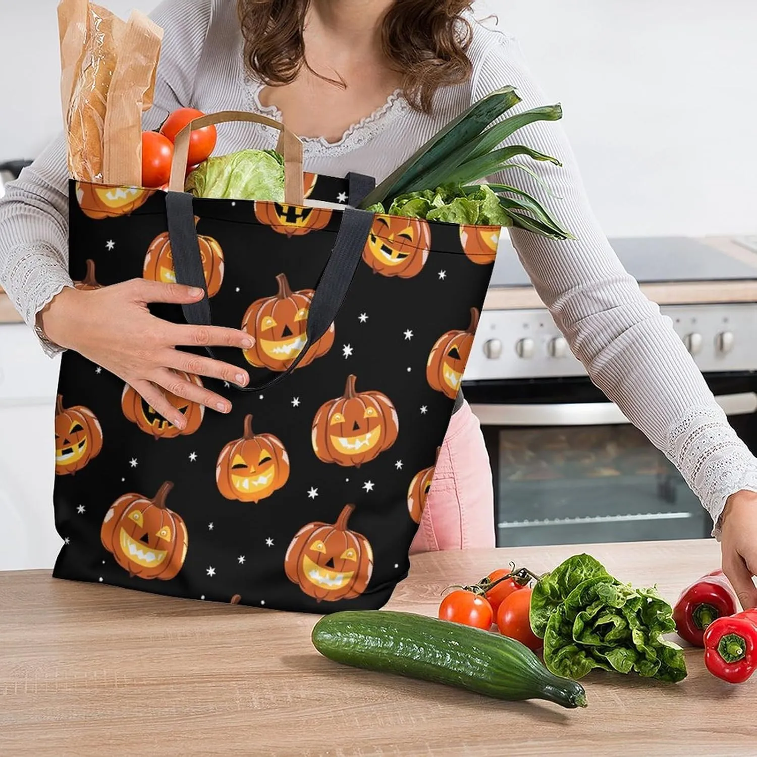 Canvas Tote Bag Large Women Casual Shoulder Bag Handbag Reusable Beach Shopping Grocery Bag For Outdoors