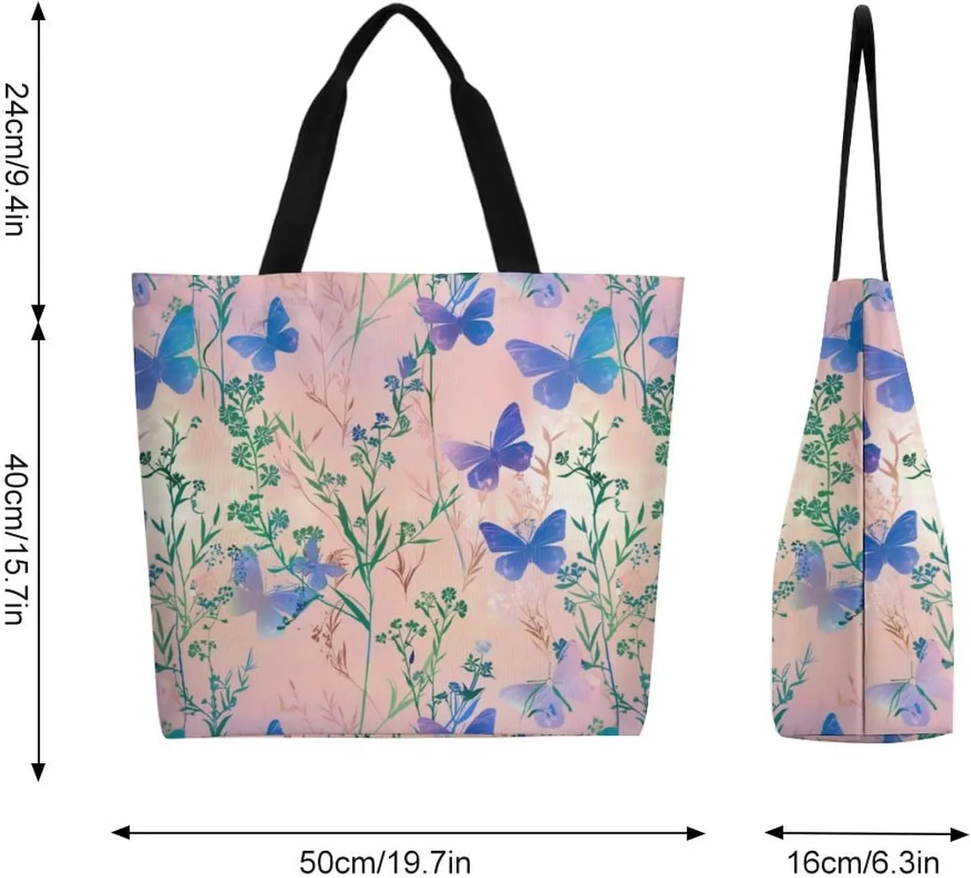 Canvas Tote Bag Large Women Casual Shoulder Bag Handbag Reusable Beach Shopping Grocery Bag For Outdoors