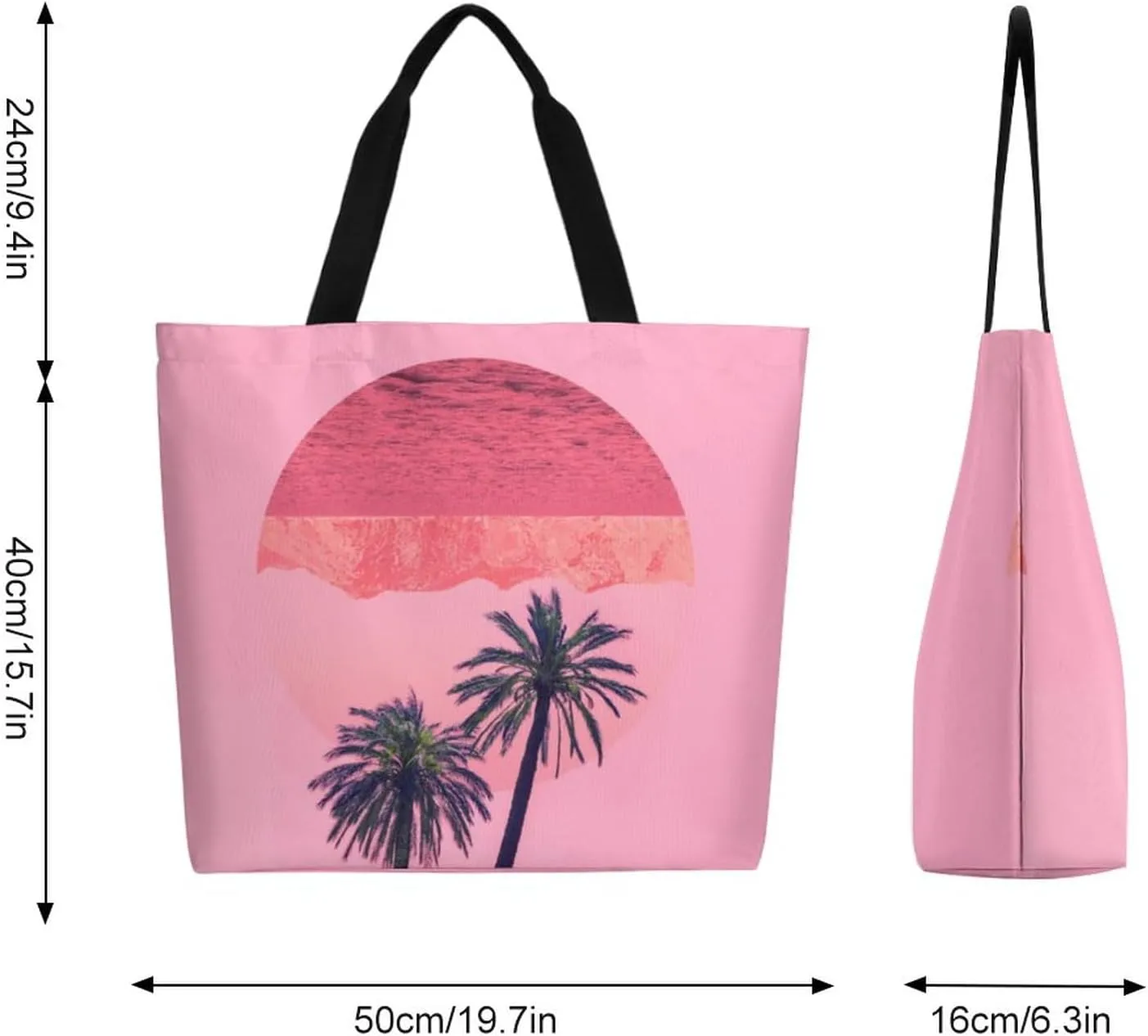 Canvas Tote Bag Large Women Casual Shoulder Bag Handbag Reusable Beach Shopping Grocery Bag For Outdoors