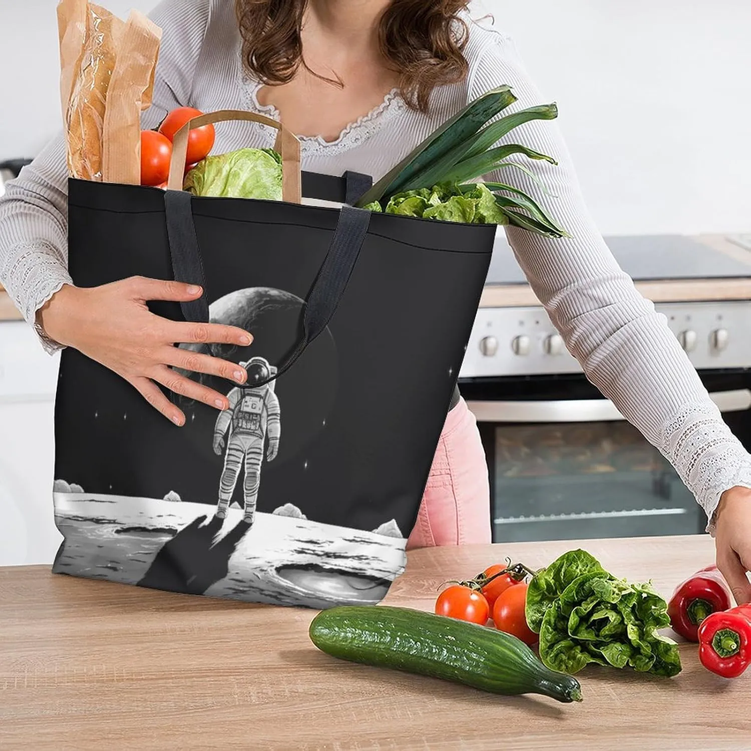 Canvas Tote Bag Large Women Casual Shoulder Bag Handbag Reusable Beach Shopping Grocery Bag For Outdoors