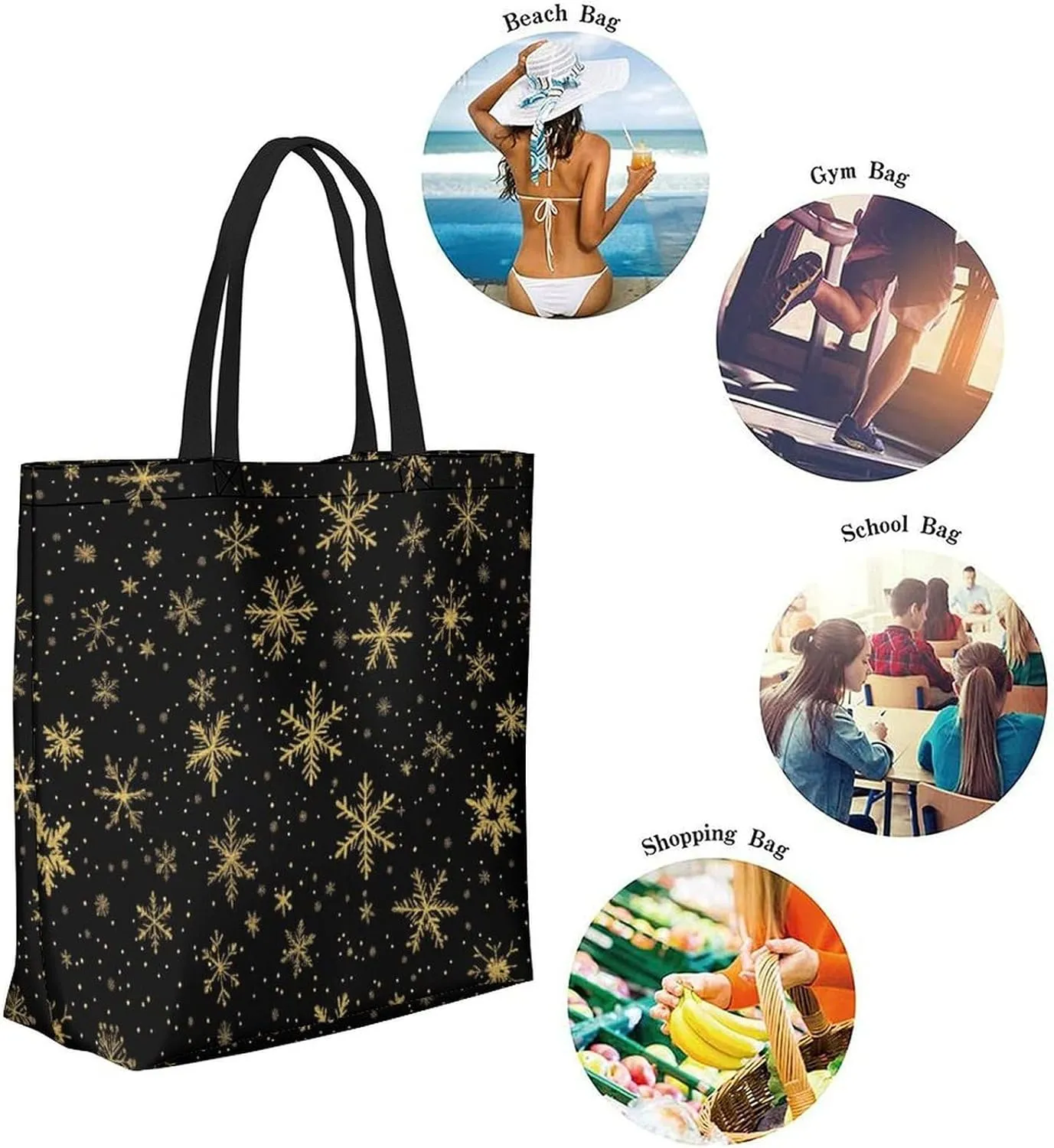 Canvas Tote Bag Large Women Casual Shoulder Bag Handbag Reusable Beach Shopping Grocery Bag For Outdoors