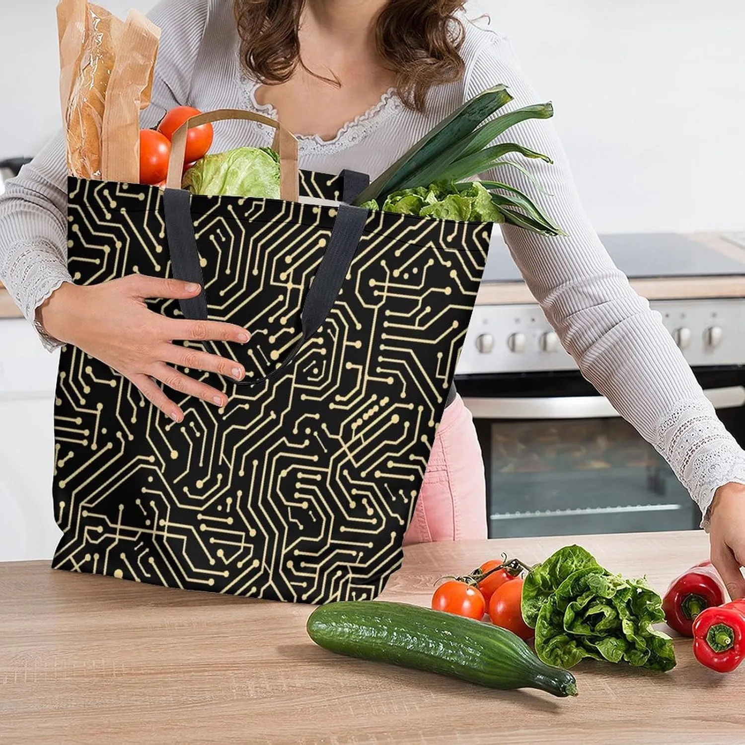 Canvas Tote Bag Large Women Casual Shoulder Bag Handbag Reusable Beach Shopping Grocery Bag For Outdoors