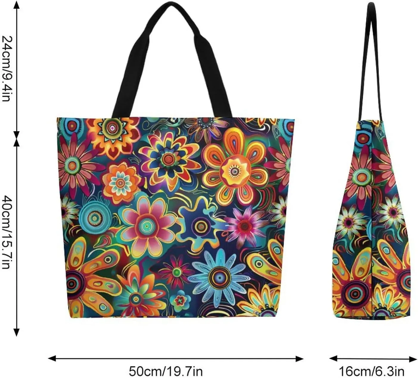 Canvas Tote Bag Large Women Casual Shoulder Bag Handbag Reusable Beach Shopping Grocery Bag For Outdoors