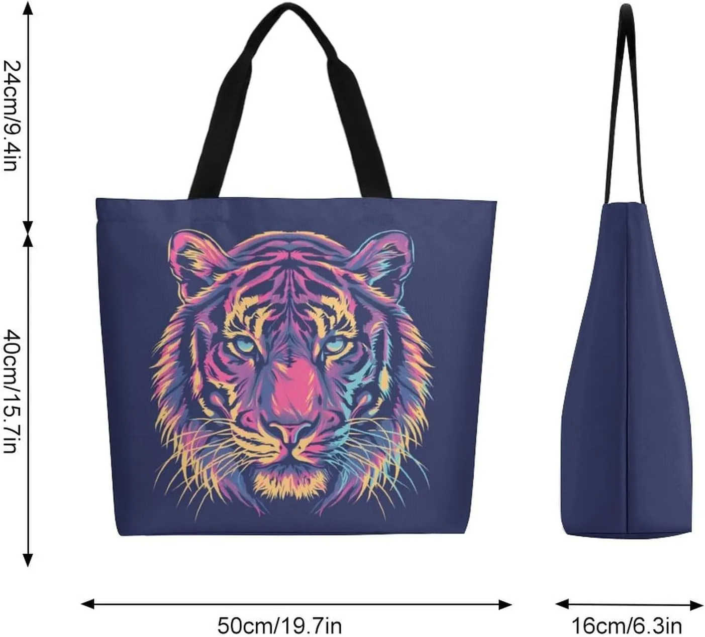 Canvas Tote Bag Large Women Casual Shoulder Bag Handbag Reusable Beach Shopping Grocery Bag For Outdoors