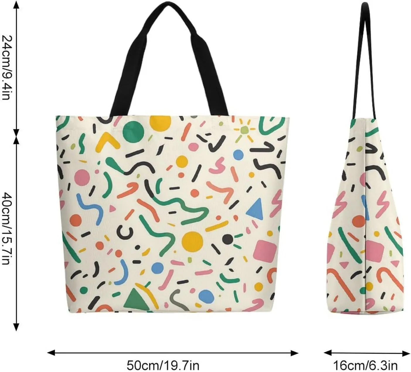 Canvas Tote Bag Large Women Casual Shoulder Bag Handbag Reusable Beach Shopping Grocery Bag For Outdoors