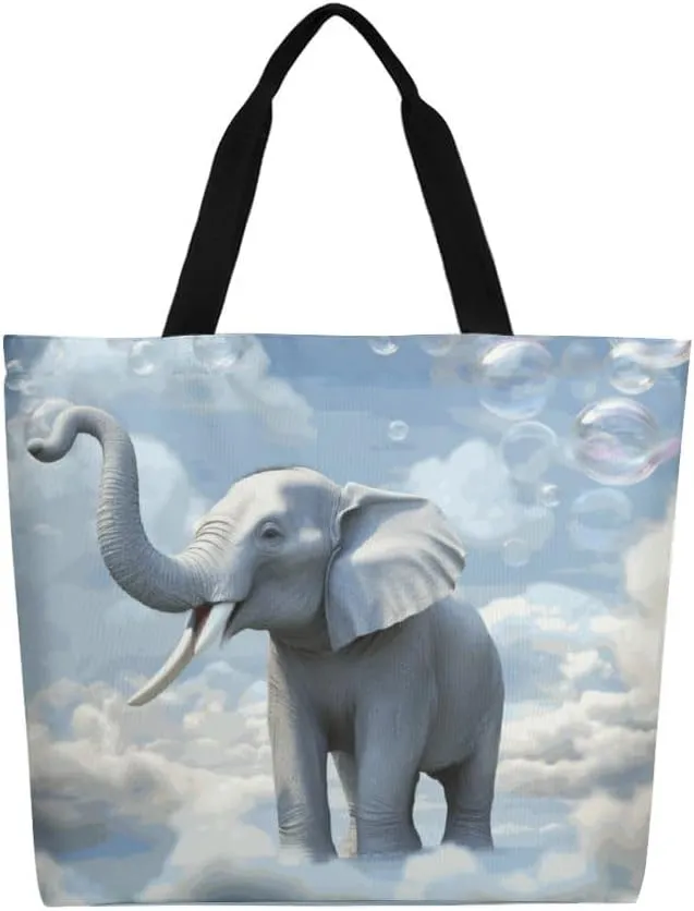 Canvas Tote Bag Large Women Casual Shoulder Bag Handbag Reusable Beach Shopping Grocery Bag For Outdoors