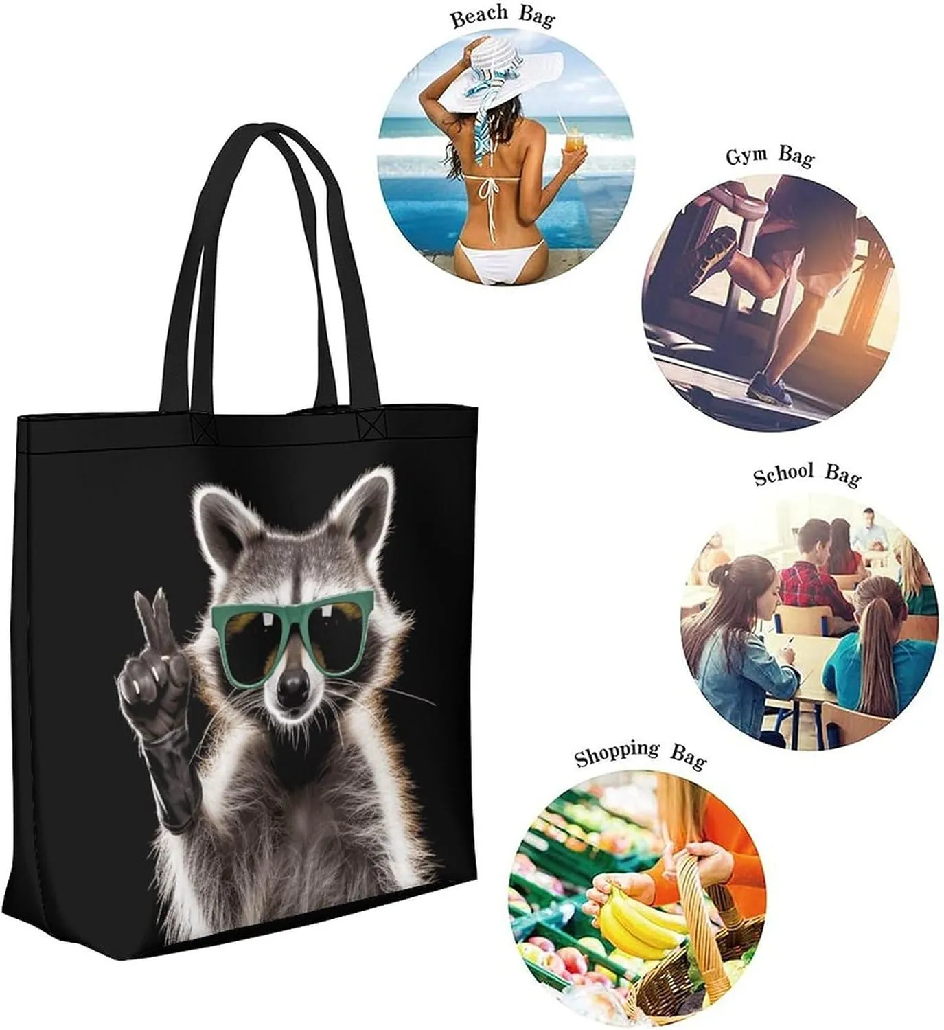 Canvas Tote Bag Large Women Casual Shoulder Bag Handbag Reusable Beach Shopping Grocery Bag For Outdoors