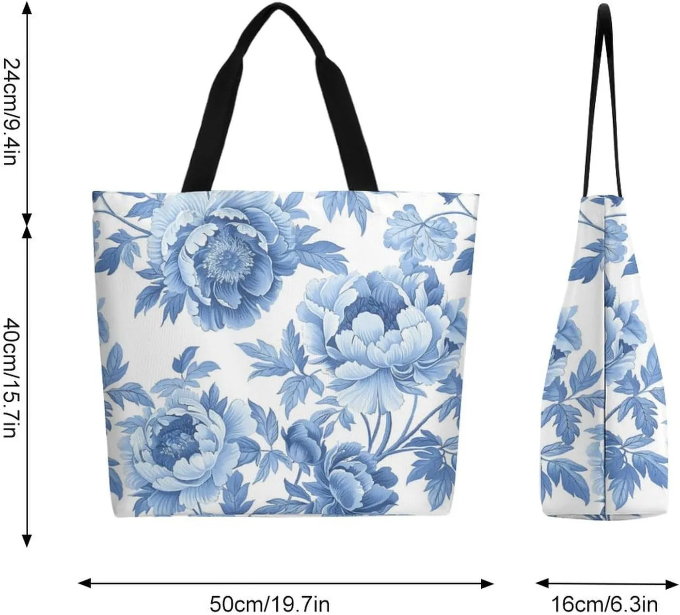 Canvas Tote Bag Large Women Casual Shoulder Bag Handbag Reusable Beach Shopping Grocery Bag For Outdoors