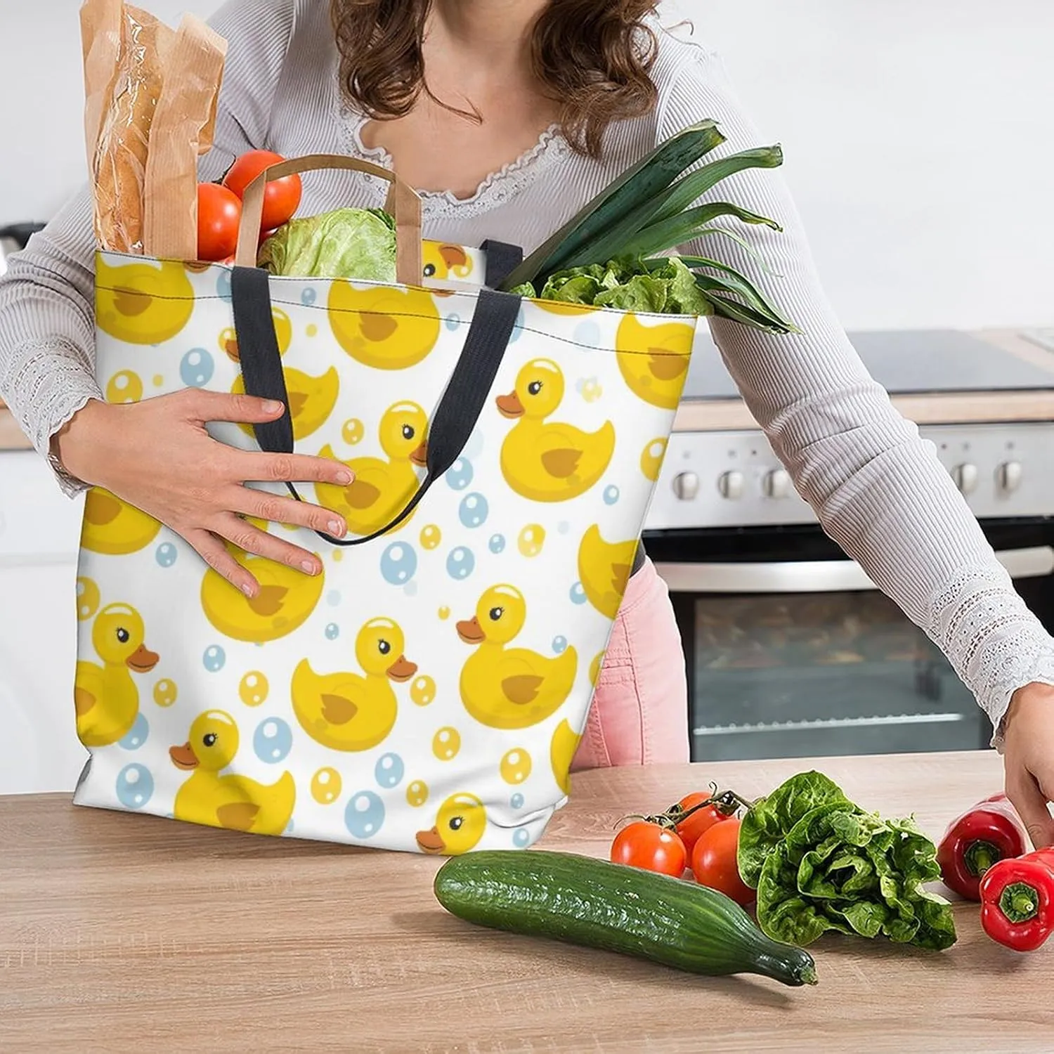 Canvas Tote Bag Large Women Casual Shoulder Bag Handbag Reusable Beach Shopping Grocery Bag For Outdoors