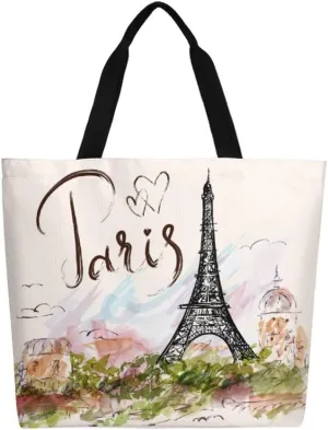 Canvas Tote Bag Large Women Casual Shoulder Bag Handbag Reusable Beach Shopping Grocery Bag For Outdoors