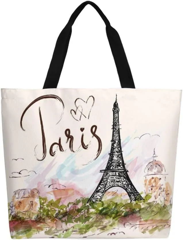 Canvas Tote Bag Large Women Casual Shoulder Bag Handbag Reusable Beach Shopping Grocery Bag For Outdoors