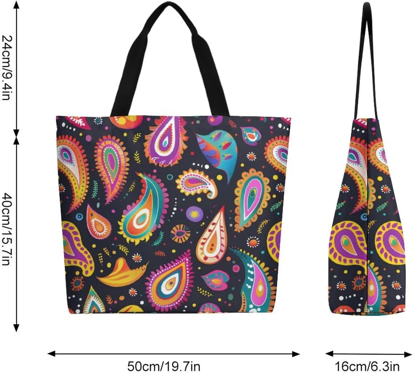 Canvas Tote Bag Large Women Casual Shoulder Bag Handbag Reusable Beach Shopping Grocery Bag For Outdoors