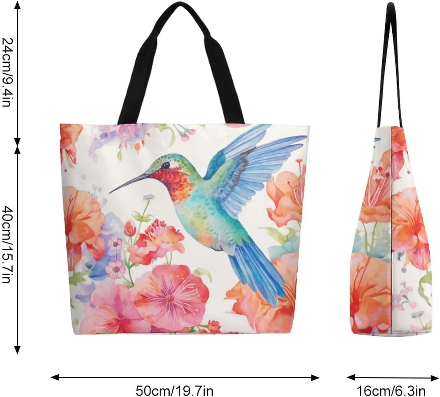 Canvas Tote Bag Large Women Casual Shoulder Bag Handbag Reusable Beach Shopping Grocery Bag For Outdoors