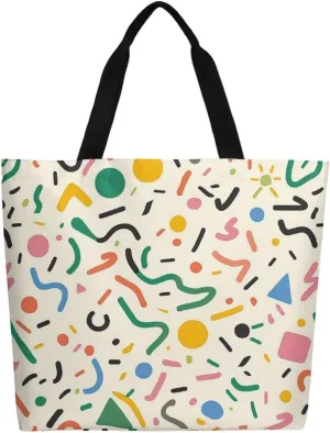 Canvas Tote Bag Large Women Casual Shoulder Bag Handbag Reusable Beach Shopping Grocery Bag For Outdoors