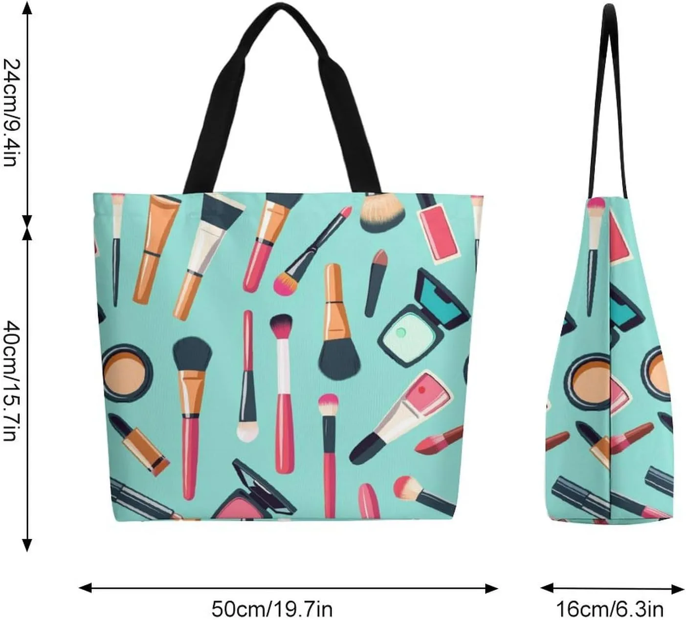 Canvas Tote Bag Large Women Casual Shoulder Bag Handbag Reusable Beach Shopping Grocery Bag For Outdoors