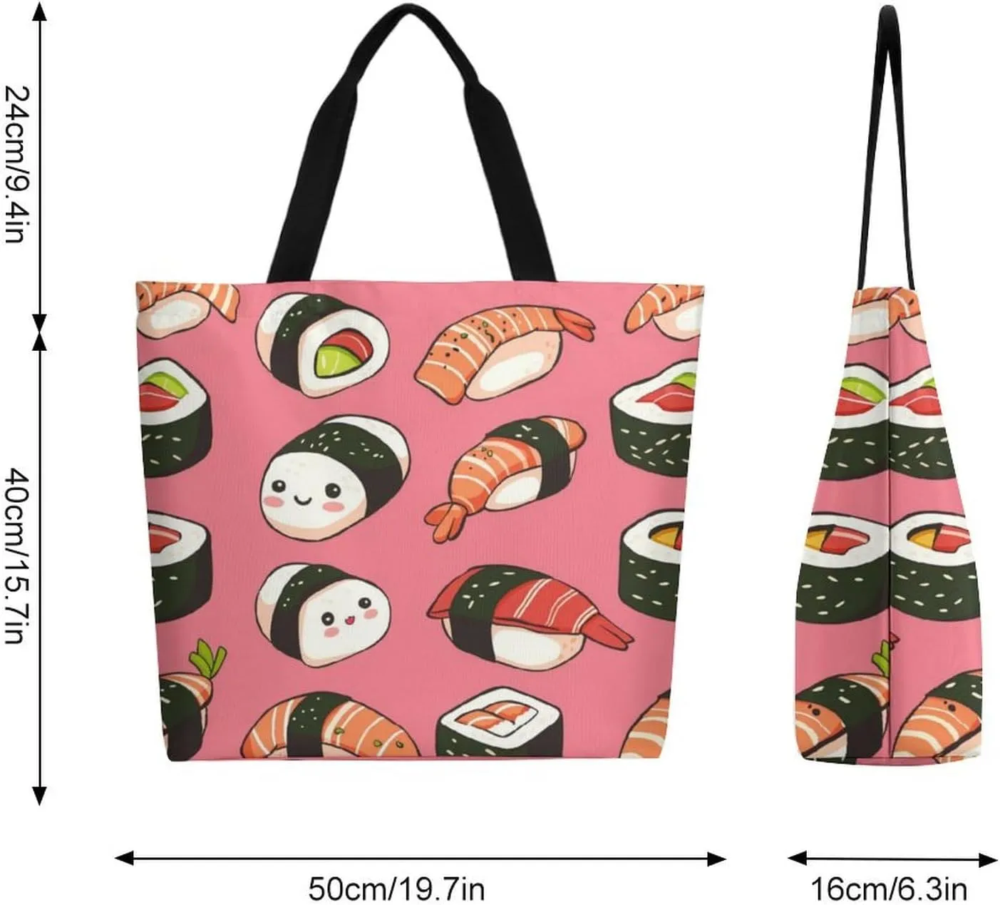 Canvas Tote Bag Large Women Casual Shoulder Bag Handbag Reusable Beach Shopping Grocery Bag For Outdoors