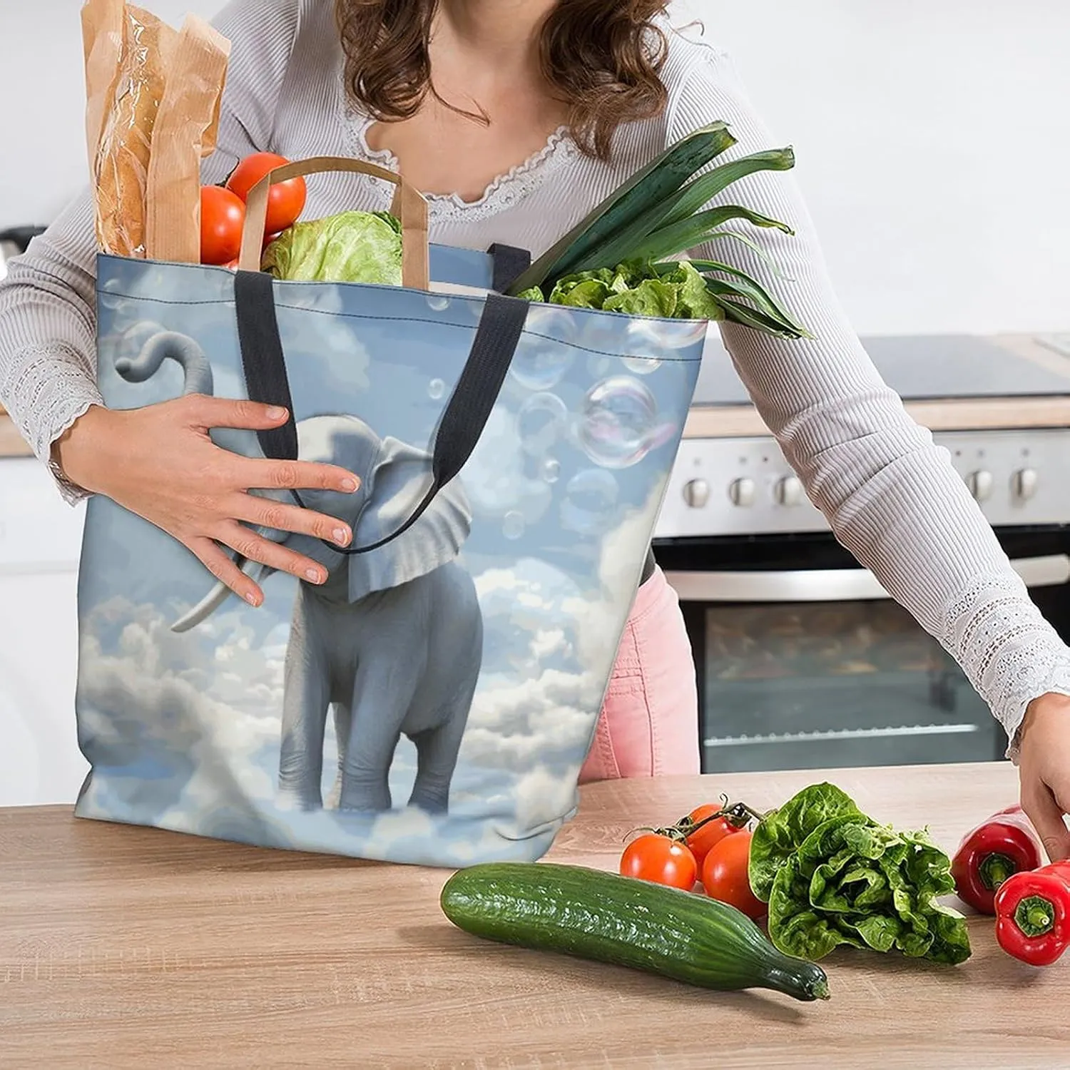 Canvas Tote Bag Large Women Casual Shoulder Bag Handbag Reusable Beach Shopping Grocery Bag For Outdoors