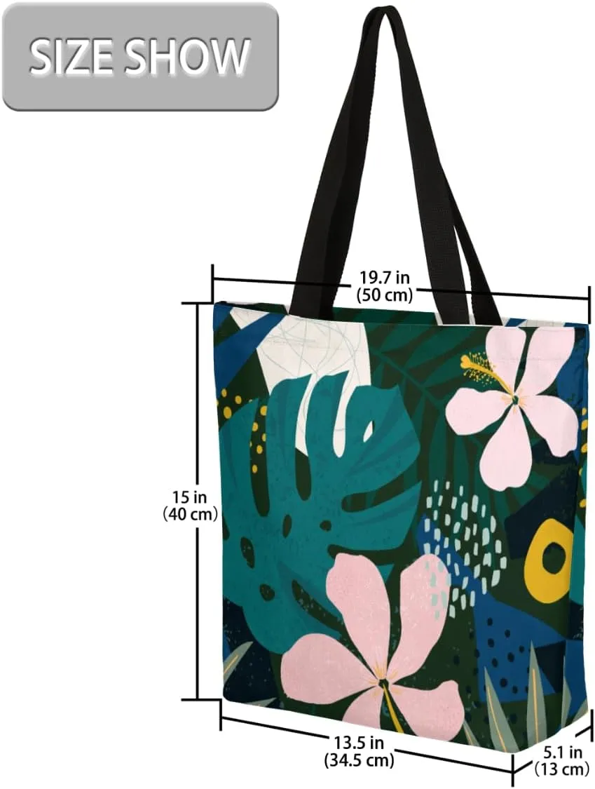 Canvas Tote Bag Large Women Casual Shoulder Bag Handbag Reusable Storage Shoulder Bag