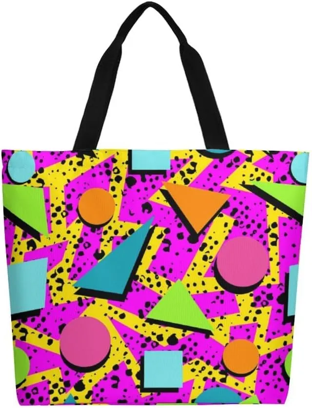 Canvas Tote Bag - Large Women's Casual Shoulder Handbag - Reusable Beach & Shopping Grocery Bag for Outdoors